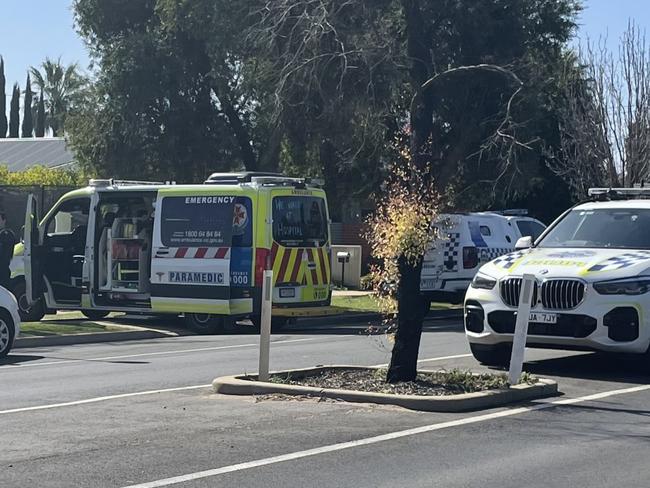 Police and Ambulance at the scene of the accident on the corner of Ontario Ave and Eleventh St. Picture: Stuart Kavanagh