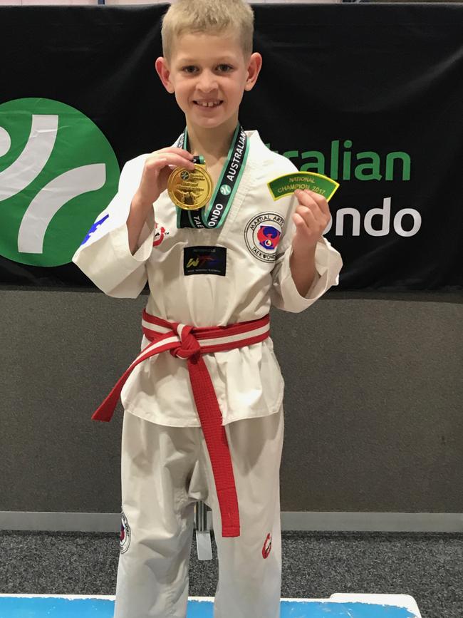 Jack at the Gold Coast Taekwondo Open 2018.