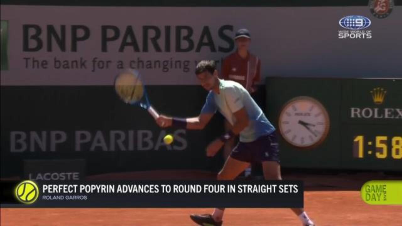 Clinical Popyrin storms into 4th round