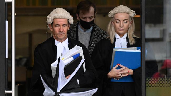 Prosecutors Shane Drumgold and Skye Jerome during the rape trial in Canberra in October 2022. Picture: AAP