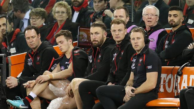 The AFL is cracking down on the number of club officials allowed on the bench. Picture: Michael Klein