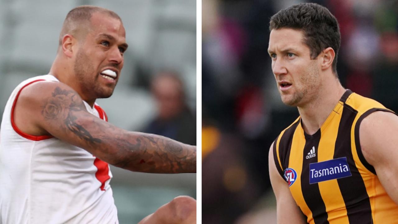Buddy Franklin and James Frawley joined Sydney and Hawthorn respectively as free agents.