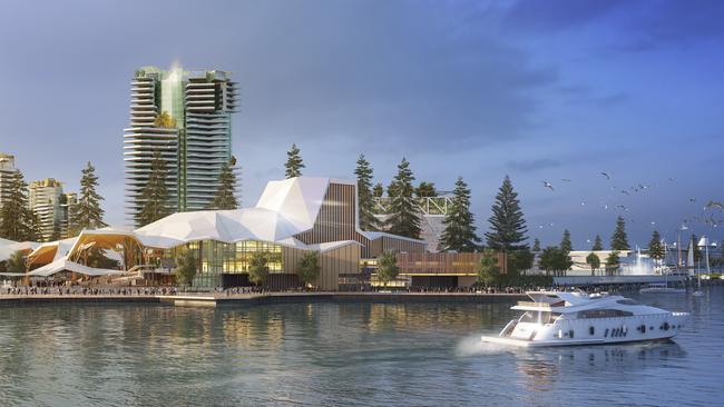 Updated artists impressions of ASF consortium’s controversial plans for the Wavebreak Island cruise ship terminal.