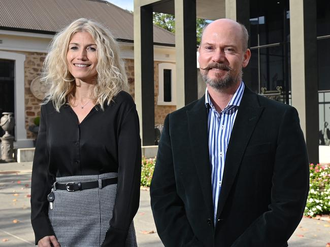 20/5/22. A $16m plan is underway to redevelop the grounds of The David Roche Foundation House Museum in North Adelaide. Jayne Bailes  (Admin/Finance Co-ord) with Museum Director Robert Reason. Picture: Keryn Stevens