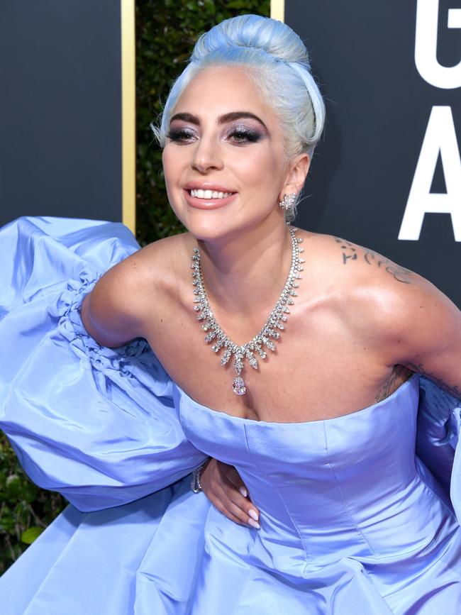 Hair to match! Lady Gaga is taking accessories to the next-level. Picture: Getty Images 