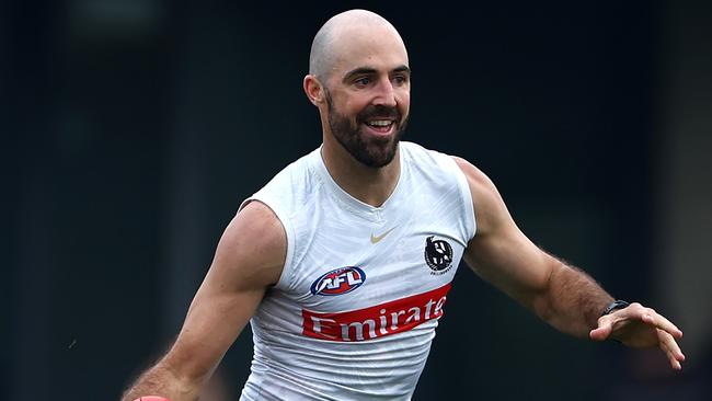 Magpie veteran Steele Sidebottom flirted with DEF-MID status. Picture: Quinn Rooney/Getty Images