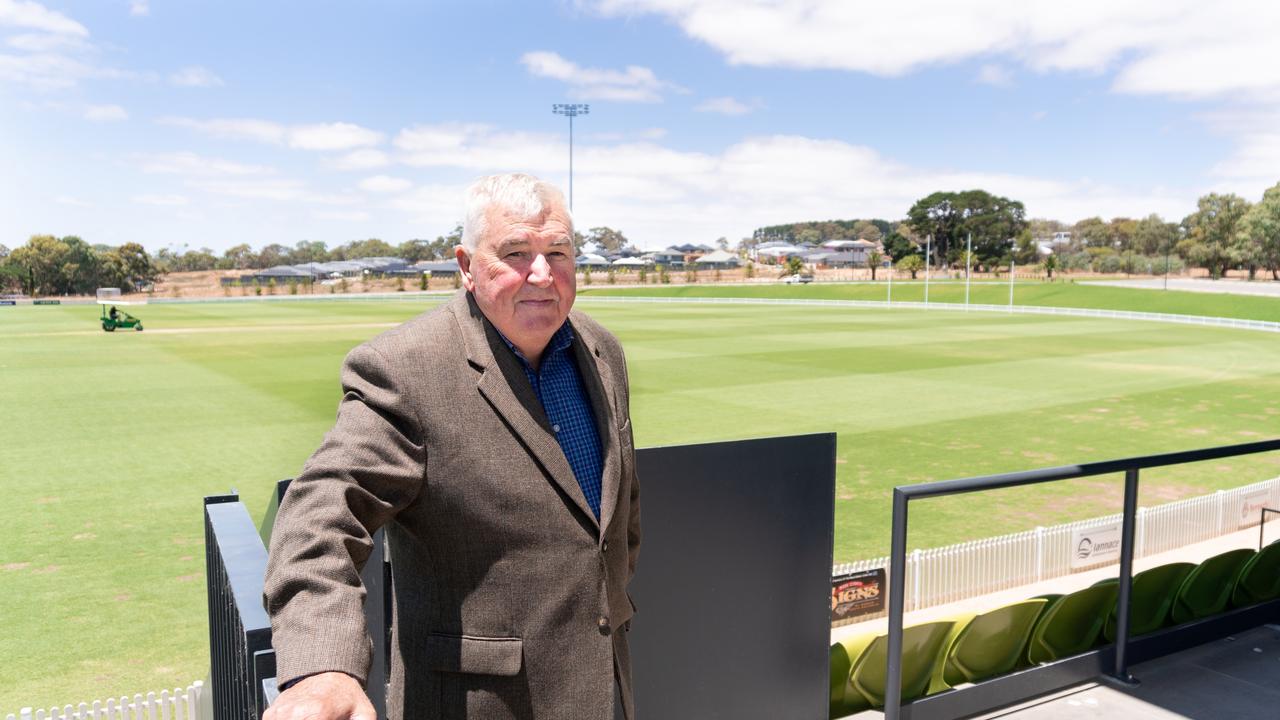 Mount Barker Mayor David Leach at Mount Barker oval which is going to host an AFL game during Gather Round in South Australia. Picture: Nathan Baldwin,