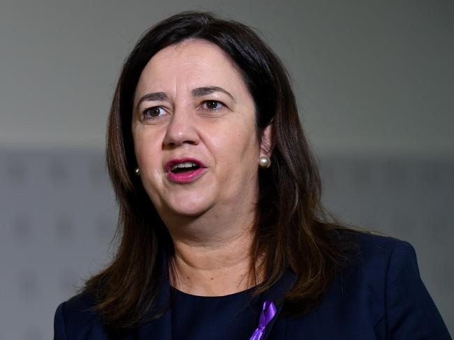 BRISBANE, AUSTRALIA - NewsWire Photos - MARCH 8, 2021. Queensland Premier Annastacia Palaszczuk speaks during a visit to the Surgical, Treatment and Rehabilitation Service (STARS) facility.Picture: NCA NewsWire / Dan Peled