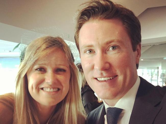 Fitzy &amp; Wippa’s Sarah McGilvray and her husband James Couche. Picture: Instagram