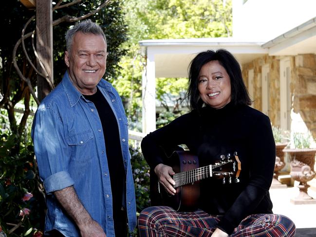 Jimmy and Jane Barnes at home in the Southern Highlands on Monday, 28 September, 2020. Jimmy and Jane have performed and uploaded over 100 songs together at home since March. Picture: Nikki Short