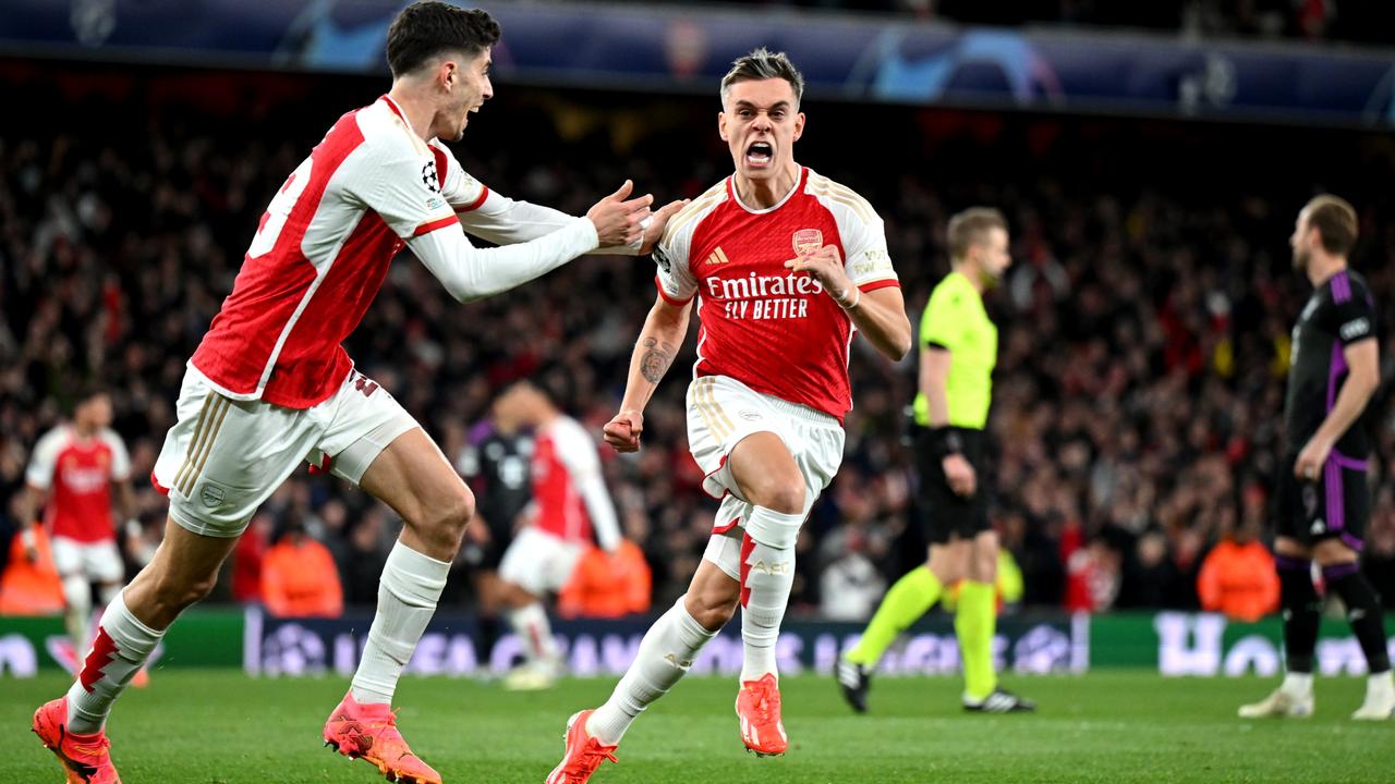 Leandro Trossard’s goal salvaged a draw for Arsenal against Bayern Munich. (Photo by Shaun Botterill/Getty Images)