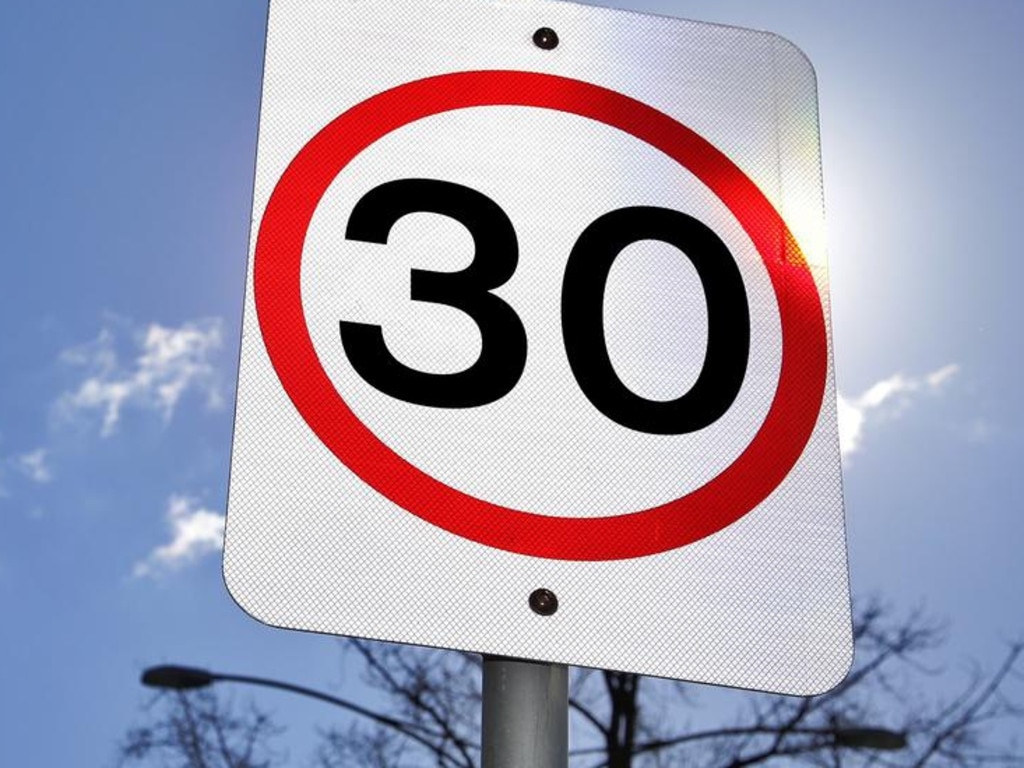 The 30km/h speed limit has sparked some backlash from the community. Picture: Hamish Blair