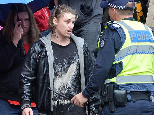 Ashley Hicks, the twin bother of Harley Hicks, outside the Bendigo court.