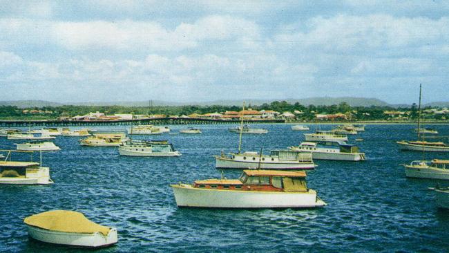 The Boat Basin, protected anchorage in the Nerang River Southport. Jubilee Bridge in the background. Supplied photo.