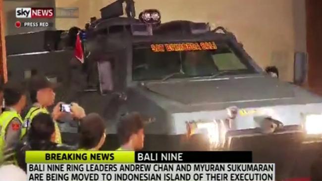 Bali Nine ring leaders transported from prison in armoured van