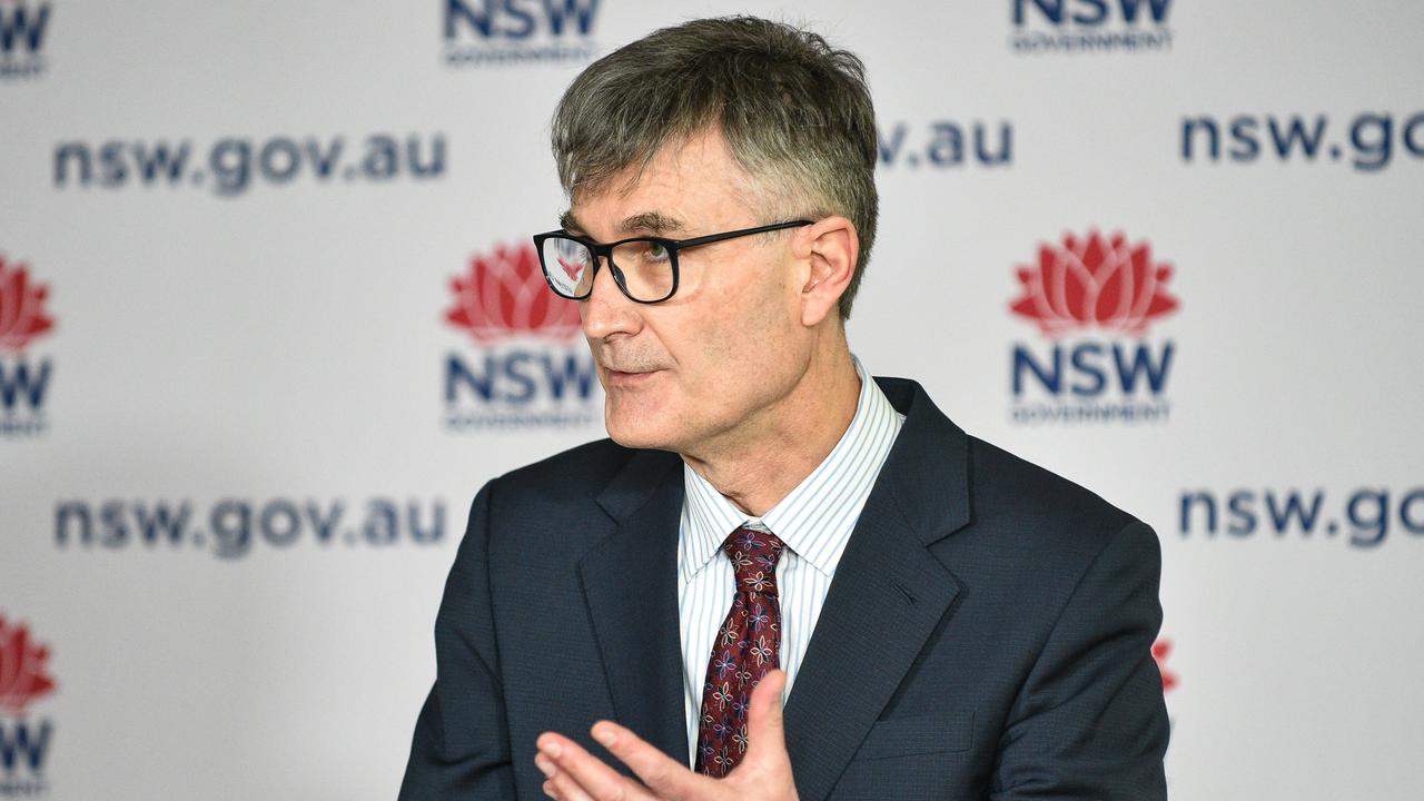 NSW Health's Jeremy McAnulty said 84.7 per cent of the state’s over-16 population had received a first dose of the vaccine and 57.8 per cent had both doses as of midnight Thursday. Picture: NCA NewsWire/Flavio Brancaleone