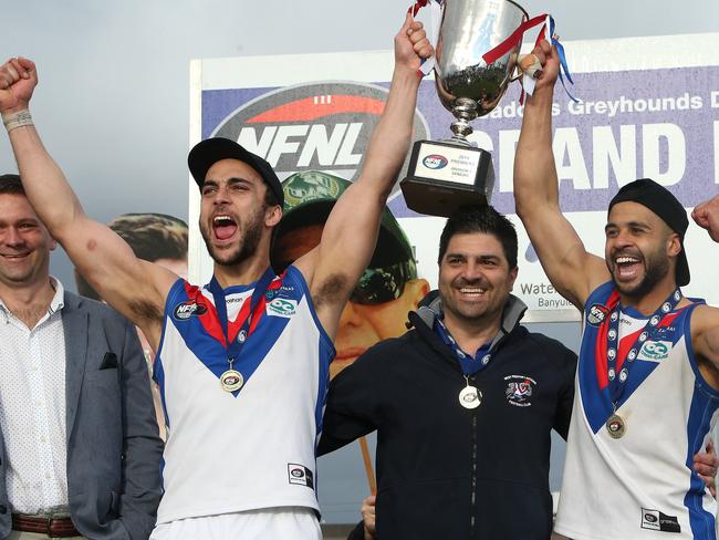 Local footy grand finals could be played in October if the local footy season goes ahead. Picture: Hamish Blair