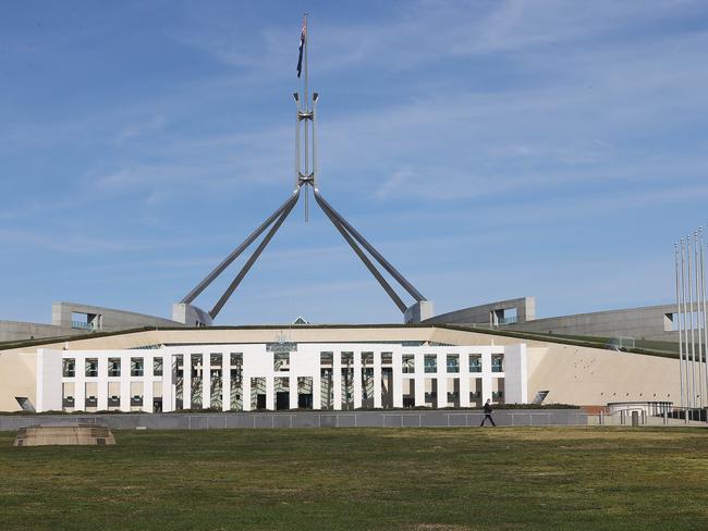 CANBERRA, AUSTRALIA - NewsWire Photos, AUGUST, 19, 2021: Parliament House during Covid-19 lockdown in  in Canberra.Picture: NCA NewsWire/Gary Ramage