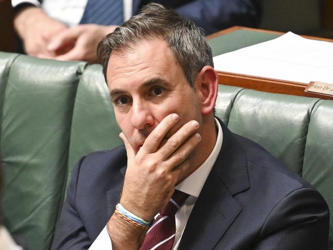 CANBERRA, Australia, NewsWire Photos. June 5, 2024: Federal Treasurer Jim Chalmers during Question Time at Parliament House in Canberra. Picture: NewsWire / Martin Ollman