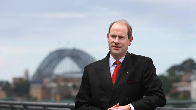 Prince Edward, The Earl of Wessex during interview with The Australian at Pyrmont in Sydney, is in Australia in his role as chairman of Duke of Edinburgh Award scheme.