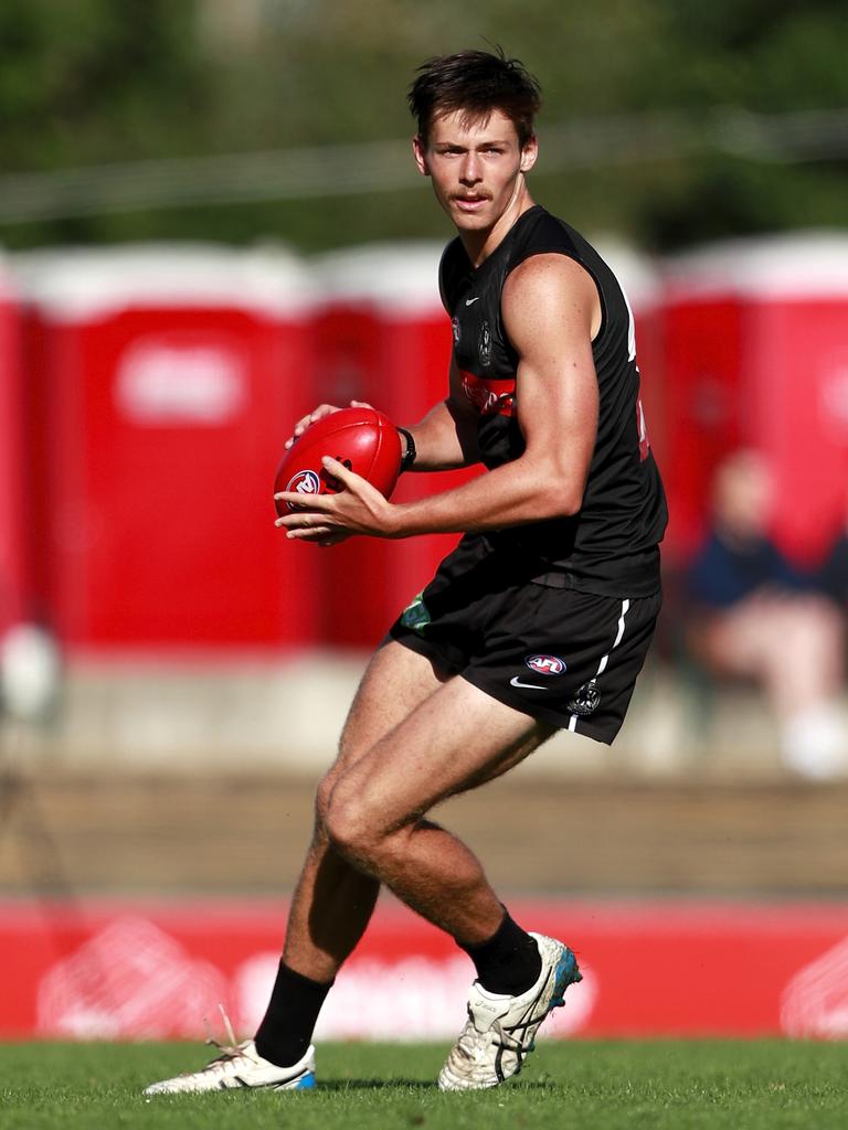 Mature-age Charlie Dean could push for an early debut in the absence of Jordan Roughead. Picture: Dylan Burns/AFL Photos