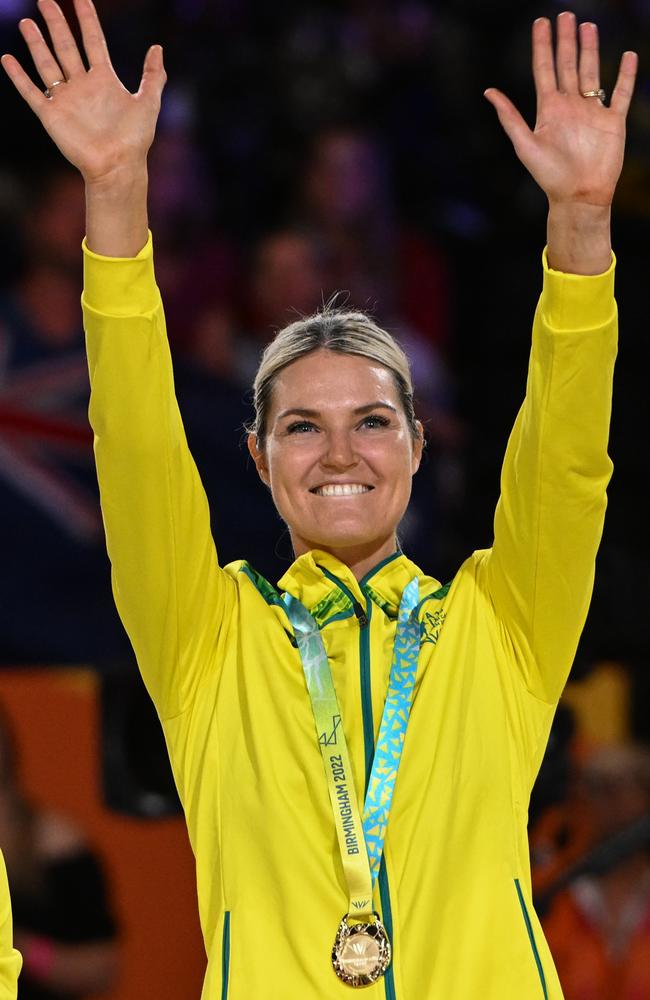 Gretel Bueta after winning Commonwealth Games’ gold in Birmingham, 2022. Picture: Sue McKay/Getty Images