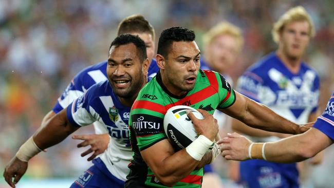 Ben Te’o in action for South Sydney in the 2014 NRL grand final against Canterbury. Picture: Gregg Porteous