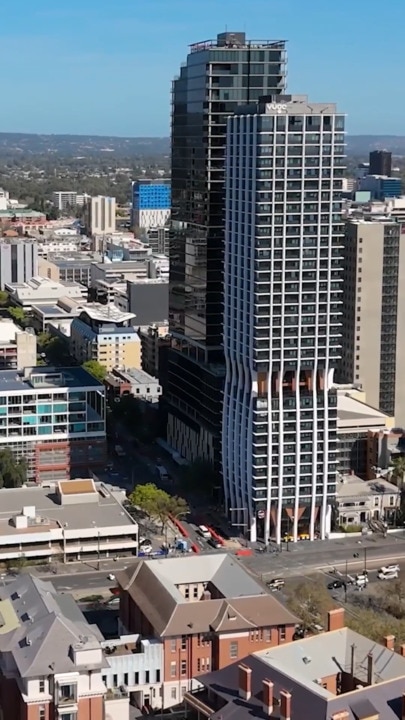 Drone vision of the North Tce site slated for a tower