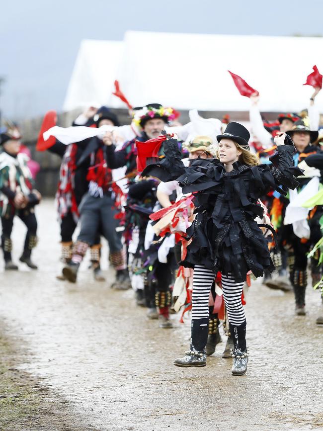 The final day of this year's Huon Valley Mid Winter Festival. The Morris Dancers play a big part in the festival. Picture: MATT THOMPSON