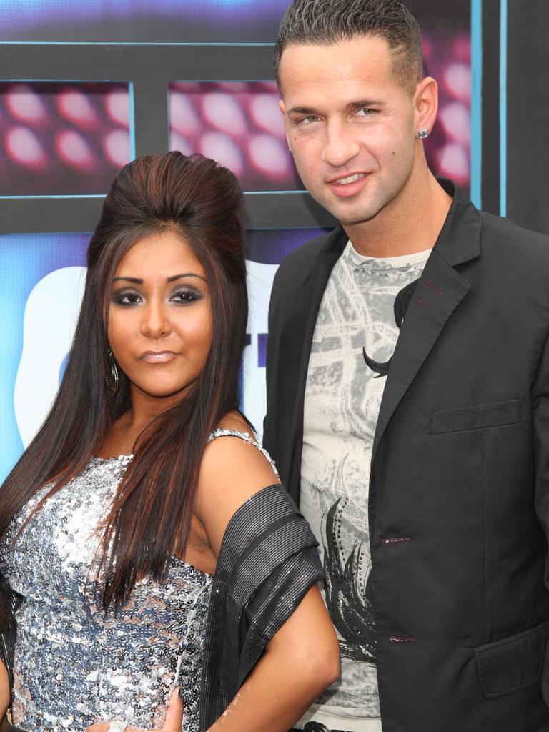 With Nicole “Snooki” Polizzi. Picture: AP