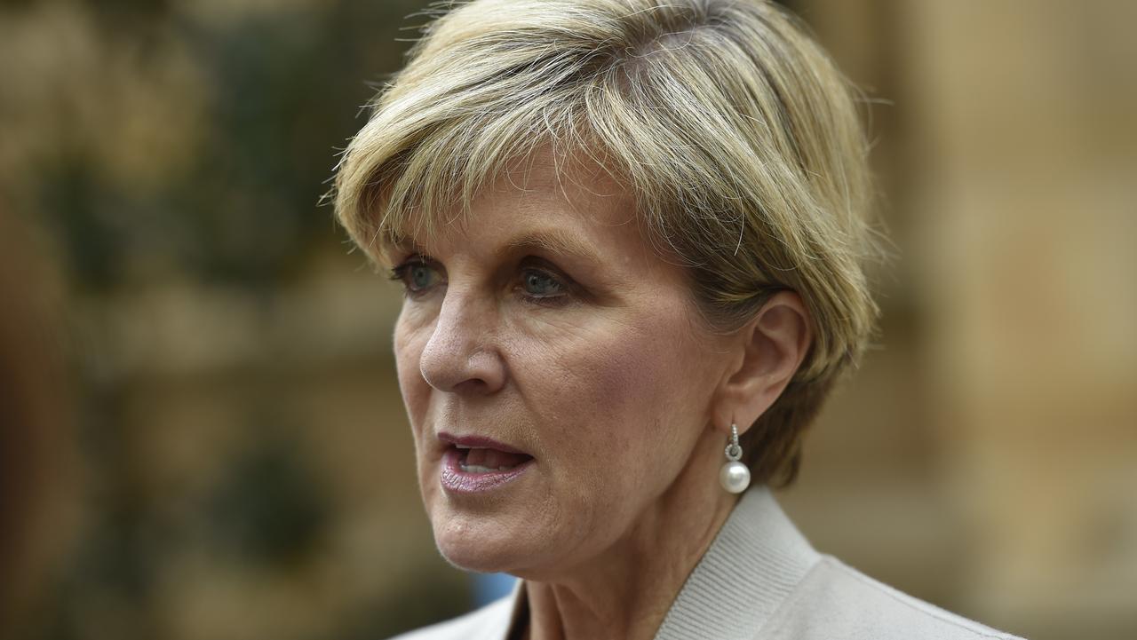 Julie Bishop reprimands China over Taiwan protest at meeting in Perth ...