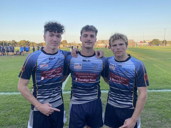 Coombabah SHS players after their dramatic win.