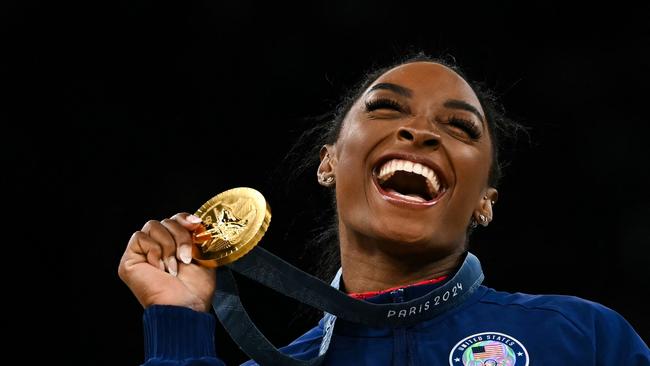 Simone Biles, the most decorated gymnast in history, continues to inspire in 2025 through philanthropy and advocacy for mental health and athlete safety, breaking limits despite immense pressure and adversity. Picture: AFP