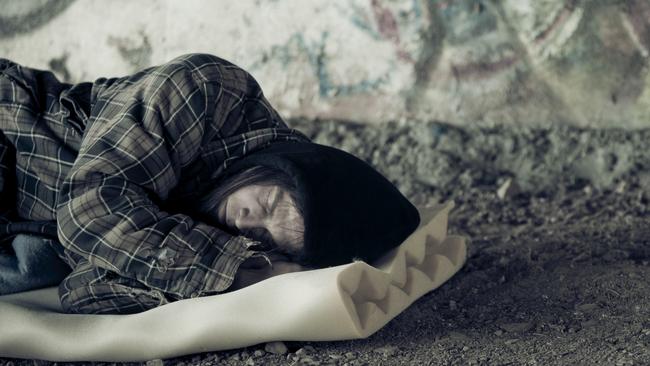 A generic image of a homeless person. Supplied image.