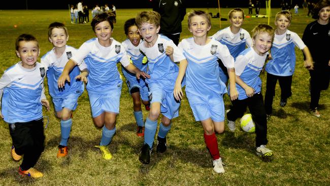 Coogee White Tigers Under 9's Football (soccer) team. They are a great side who have been playing at levels above their age group. Junior Sport star Team spirit. Picture: John Appleyard