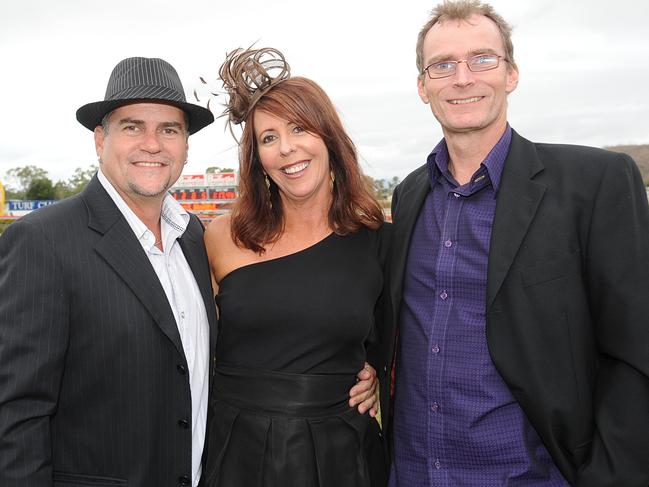 Andrew McNaughton, Julie Madigan and Ian Kiely at the 2011Townsville Ladies Day Races held at the Cluden Race Track