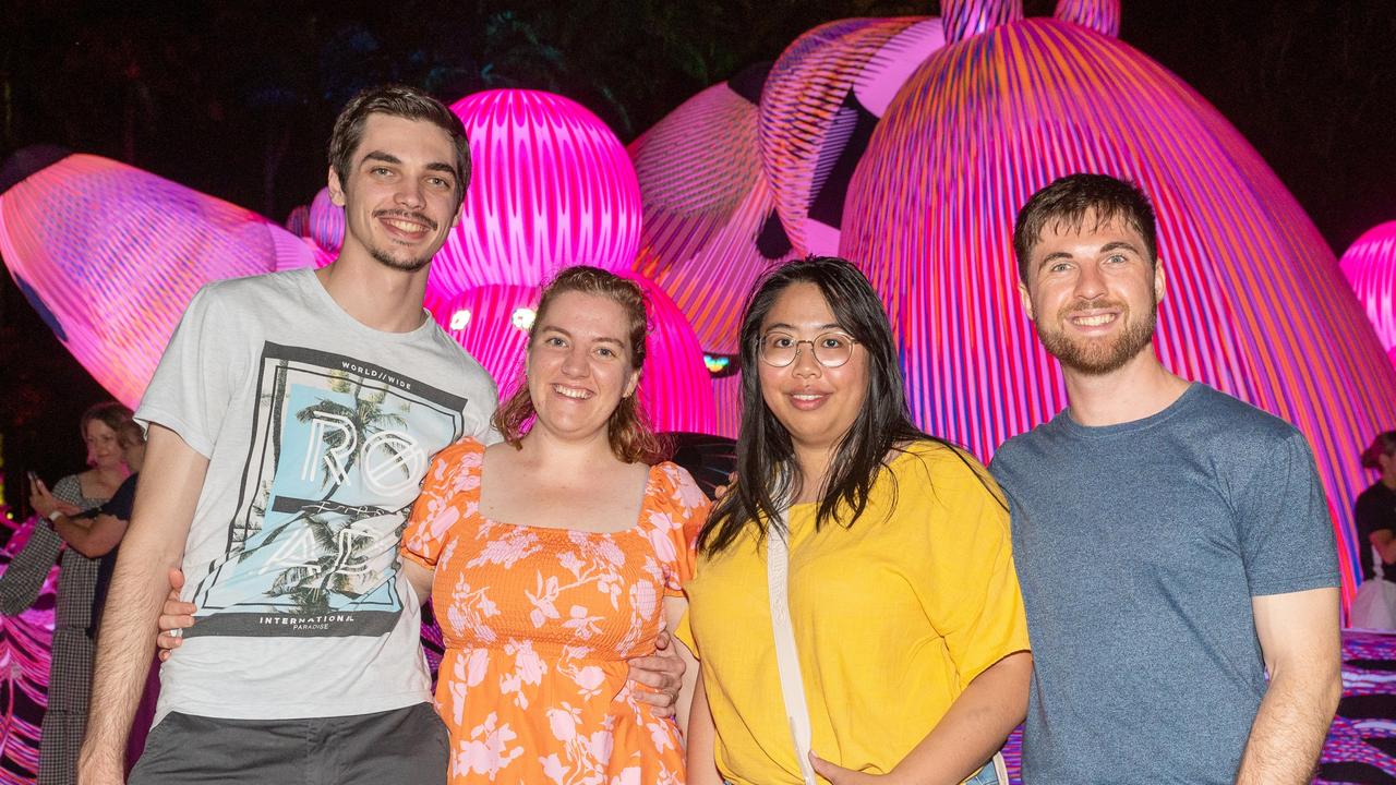 Michael Elston, Lara Elston, Kezia Samaniego and Daniel McNae at Daly Bay Illuminate Queens Park Goldsmith Street, East Mackay Thursday 5 October 2023 Picture:Michaela Harlow