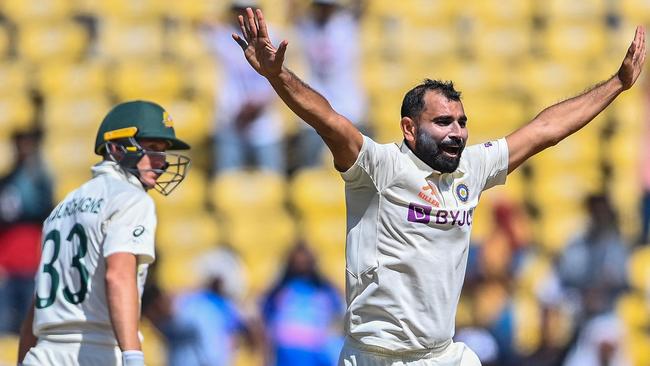 Shami celebrates. Picture: AFP