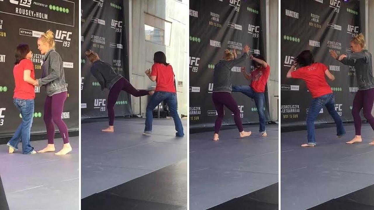 Womens Boxing Champ & UFC Fighter Holly Holm vs. Random Fan