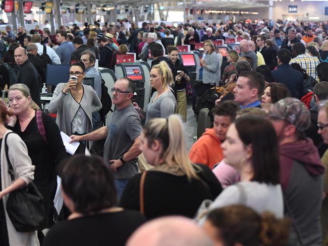 A suspected bomb reportedly got as far as Sydney International Airport’s check-in area. Picture: Dean Lewis/AAP