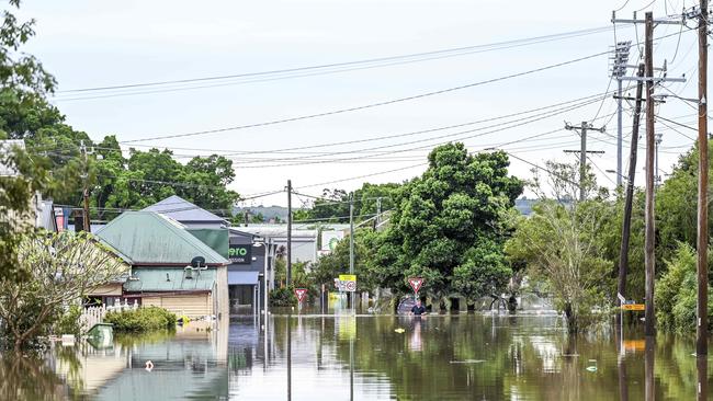 The flooding in Lismore peaked at 14.4 meters, 2 meters higher than flooding levelspreviously recorded. Picture Darren Leigh Roberts