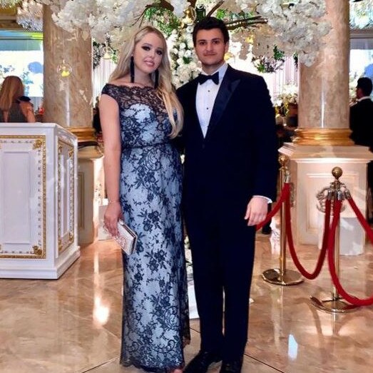 Tiffany Trump, 27, with her billionaire fiance Michael Boulos. Picture: Instagram/tiffanytrump