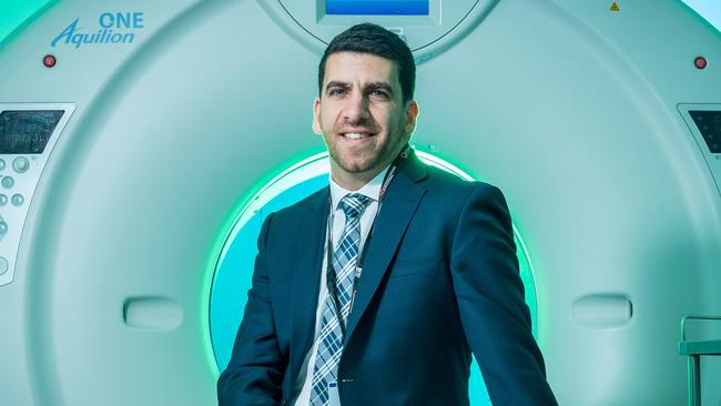 MonashHeart interventional cardiology fellow Dr Adbul Rahman Ihdayhid has developed a 30-minute test for heart disease. Picture: Jake Nowakowski