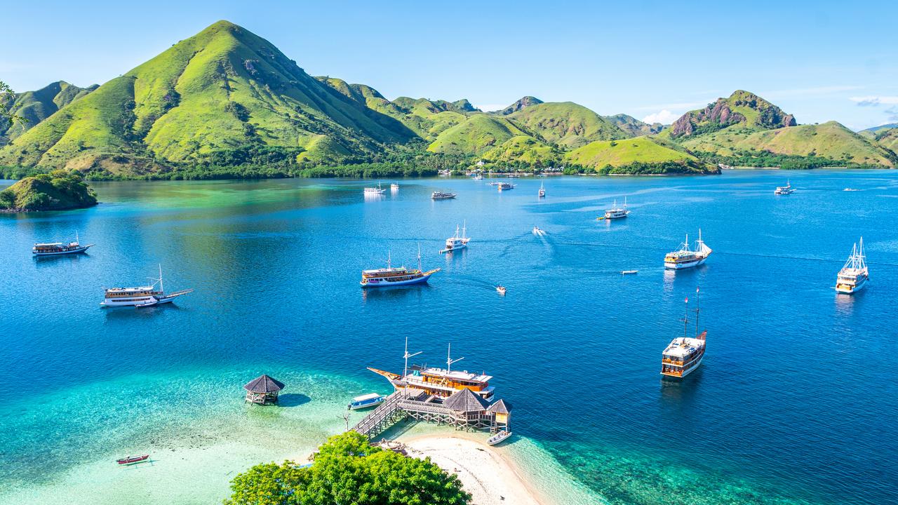 Views of Kelor Island at Komodo National Park, Indonesia.