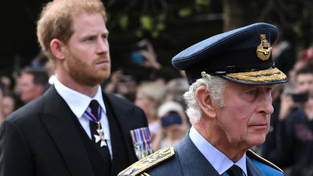 Harry claims his father begged his sons to make peace. Picture: Loic Venance/AFP