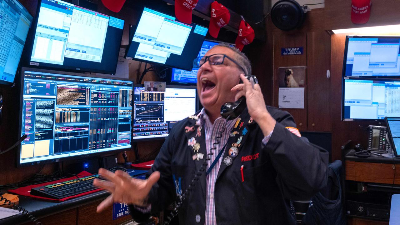 Wall Street stocks plummeted on Wednesday. Picture: Spencer Platt/Getty Images/AFP