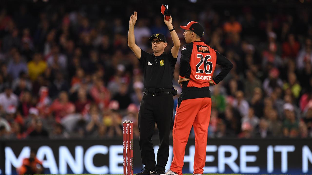 Umpires awarded Ashton Turner a six after he hit the roof in 2018. Picture: AAP Image/Julian Smith