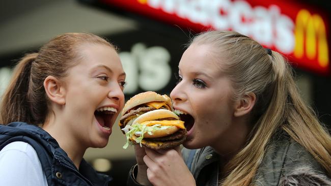 Loving life with a cheeseburger. Vegetarians are done with being on the backburner. Picture: Alex Coppel