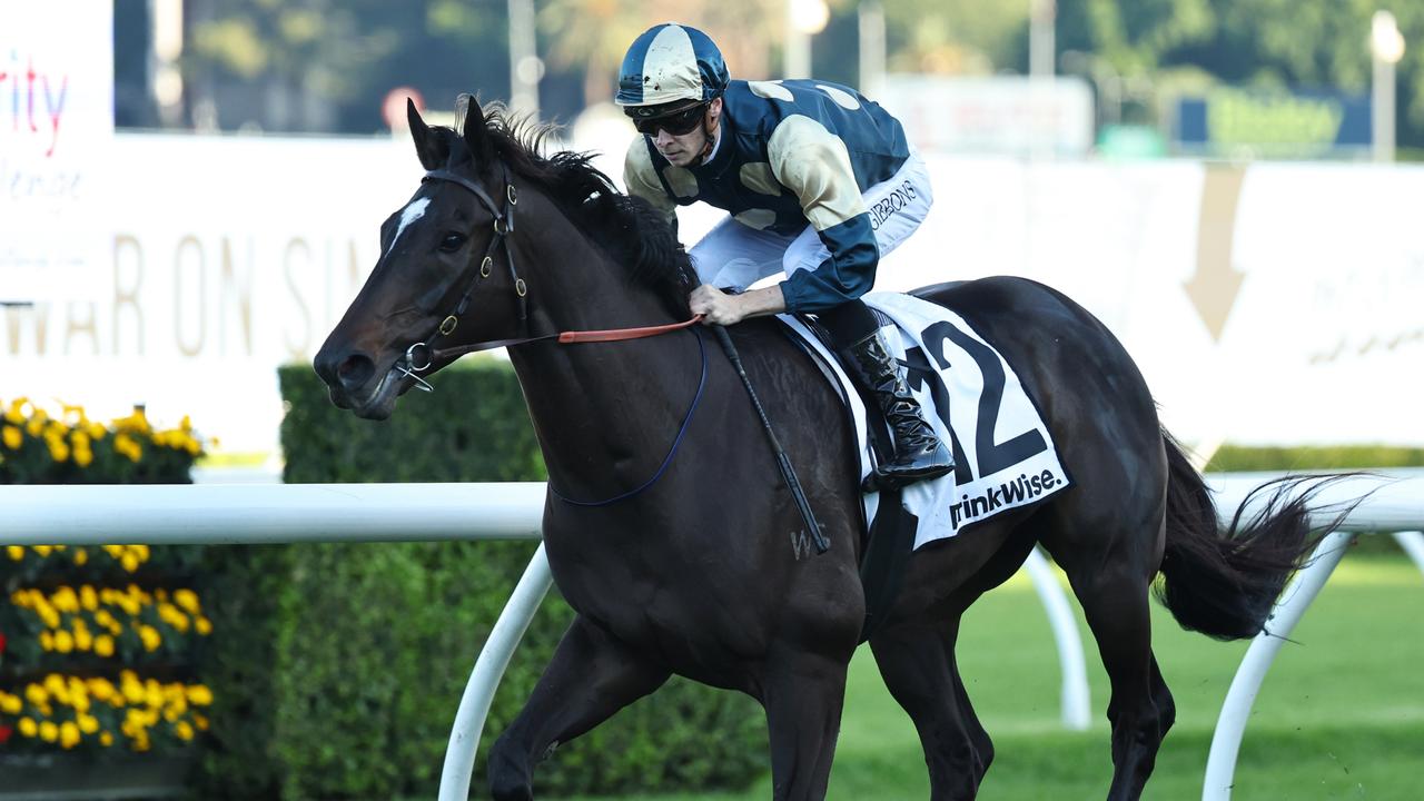 Dylan Gibbons and Hollywood Hero came from well back on the rails to win at Randwick. Picture: Getty Images