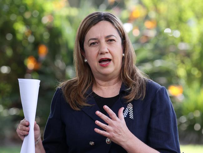 Premier Annastacia Palaszczuk during a press conference. Picture: Liam Kidston.